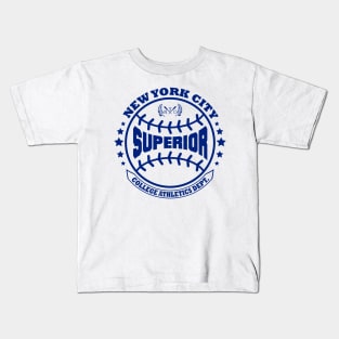 Superior. New York. Baseball emblem, logo Kids T-Shirt